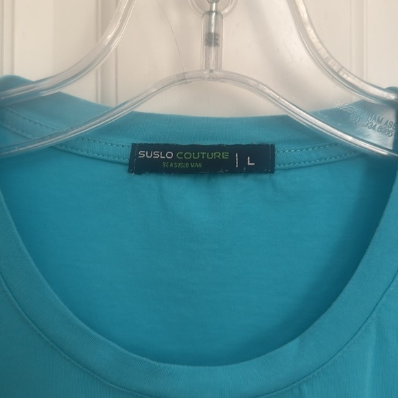 Suslo couture Blue Graphic Men's T-Shirt - Picture 3 of 6